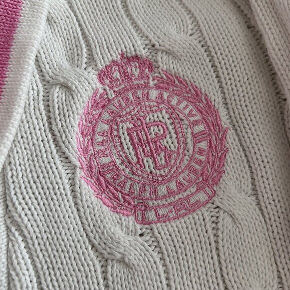 Lauren Active Shawl-Collar Cabled Cardigan ASO Aria Montgomery - Picture 7 of 11